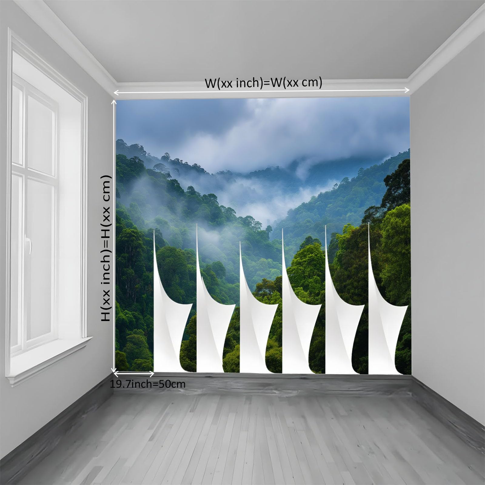 Natura, chmura, las, tapeta z włókniny, 350 x 256 cm, fototapeta do sypialni, zielona, fototapeta, plakat, okładzina ścienna, do pokoju dziecięcego, domu, restauracji, salonu, przedpokoju