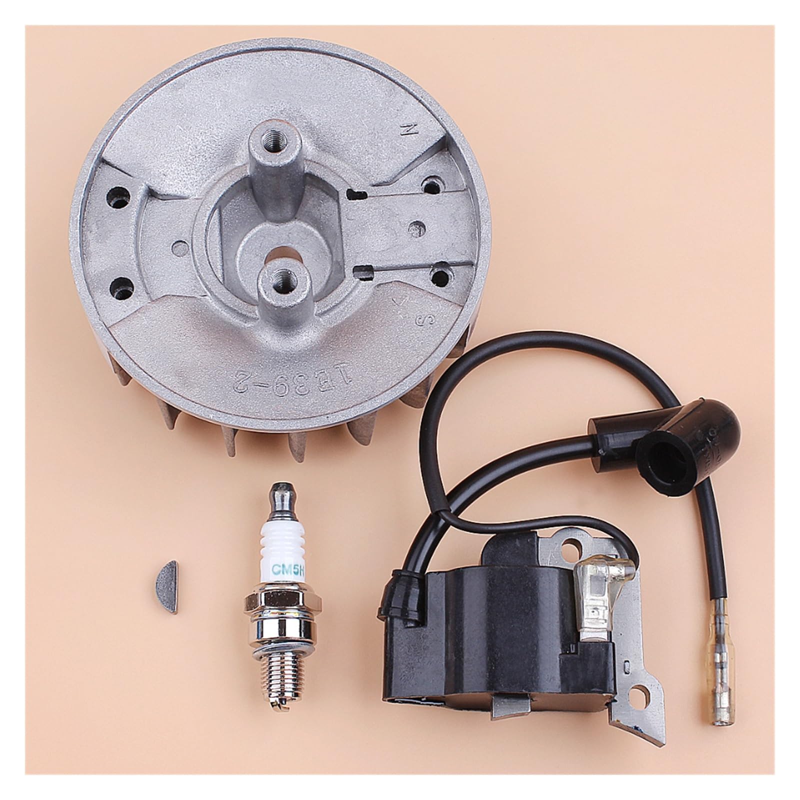 Kit de bujía de módulo de bobina de encendido de volante compatible con Motor GX25 GX25N HHT25S FG110, cortador de cepillo, cortacésped