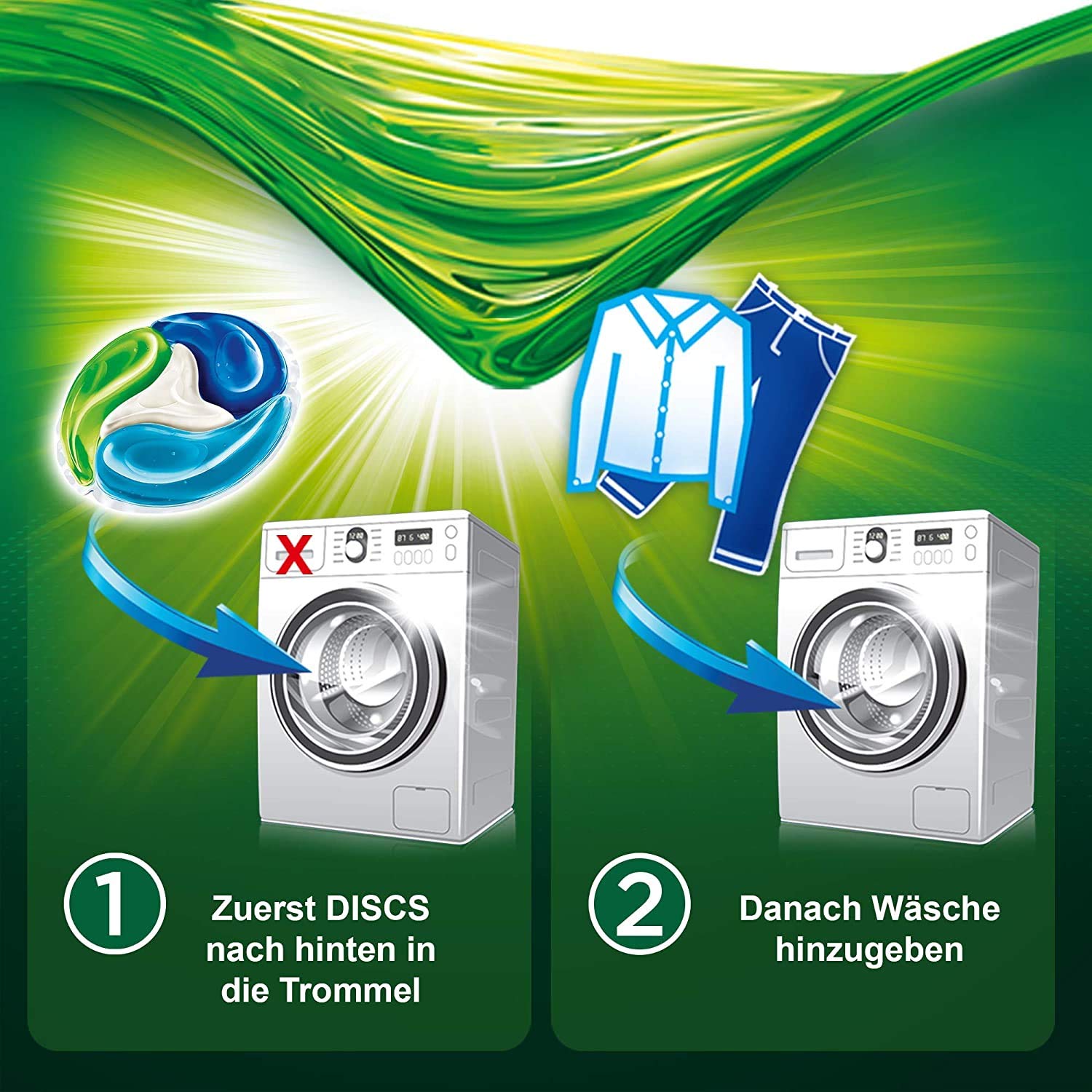 Persil Universal 4in1 DISCS Vollwaschmittel 70+10 (1 x 80) Waschladungen Waschmittel