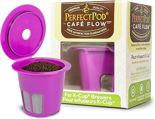 Miniatura 2 de Perfect Pod Cafe Flow 1-Stream - Filtro de cápsulas de café reutilizable – Cápsula K Cup recargable compatible con Keurig K-Mini Plus K-Duo y