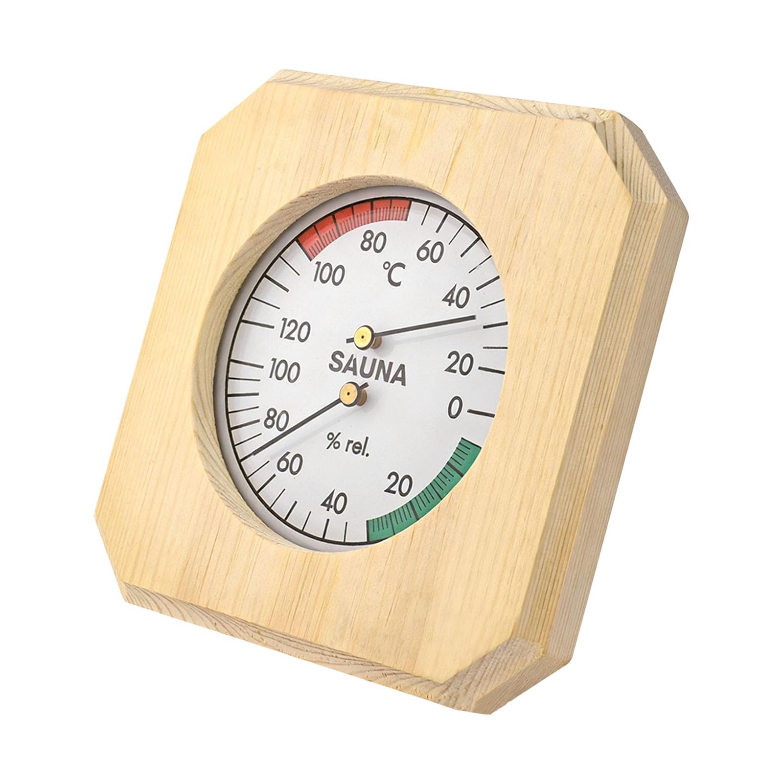 Professional Wooden Hygrometer Thermometers with Clear Readability Wood Humidity Temperature Gauges for Sauna Rooms Hygrometer for Steambath