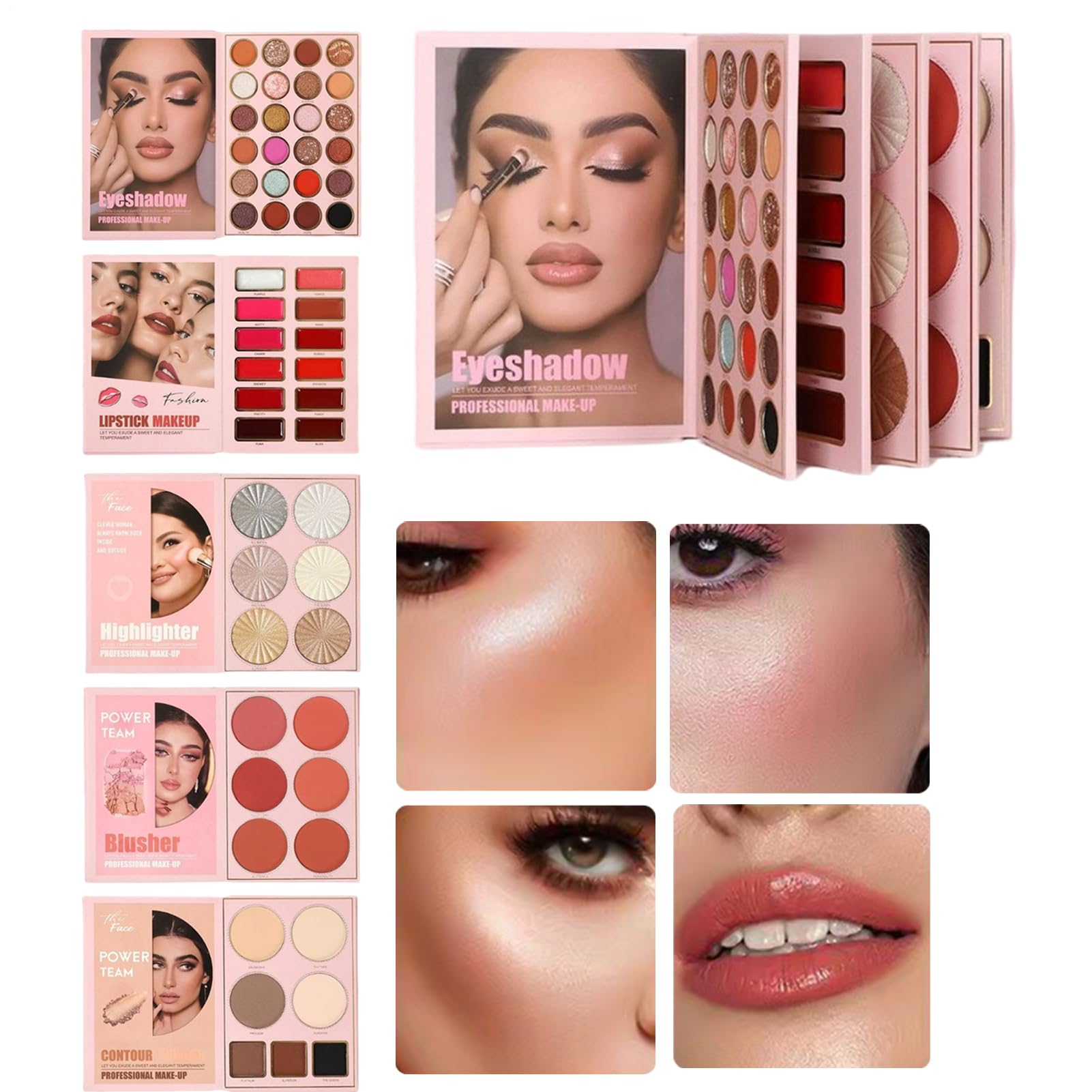 Di Ombretti Trucco 55 Colori Pigmentati Intensi Con Glitter | Palette Trucco Viso E Occhi Colorata Con Blush Per Donne Adolescenti Compleanno Natale Festa Matrimonio Appuntamenti Lavoro