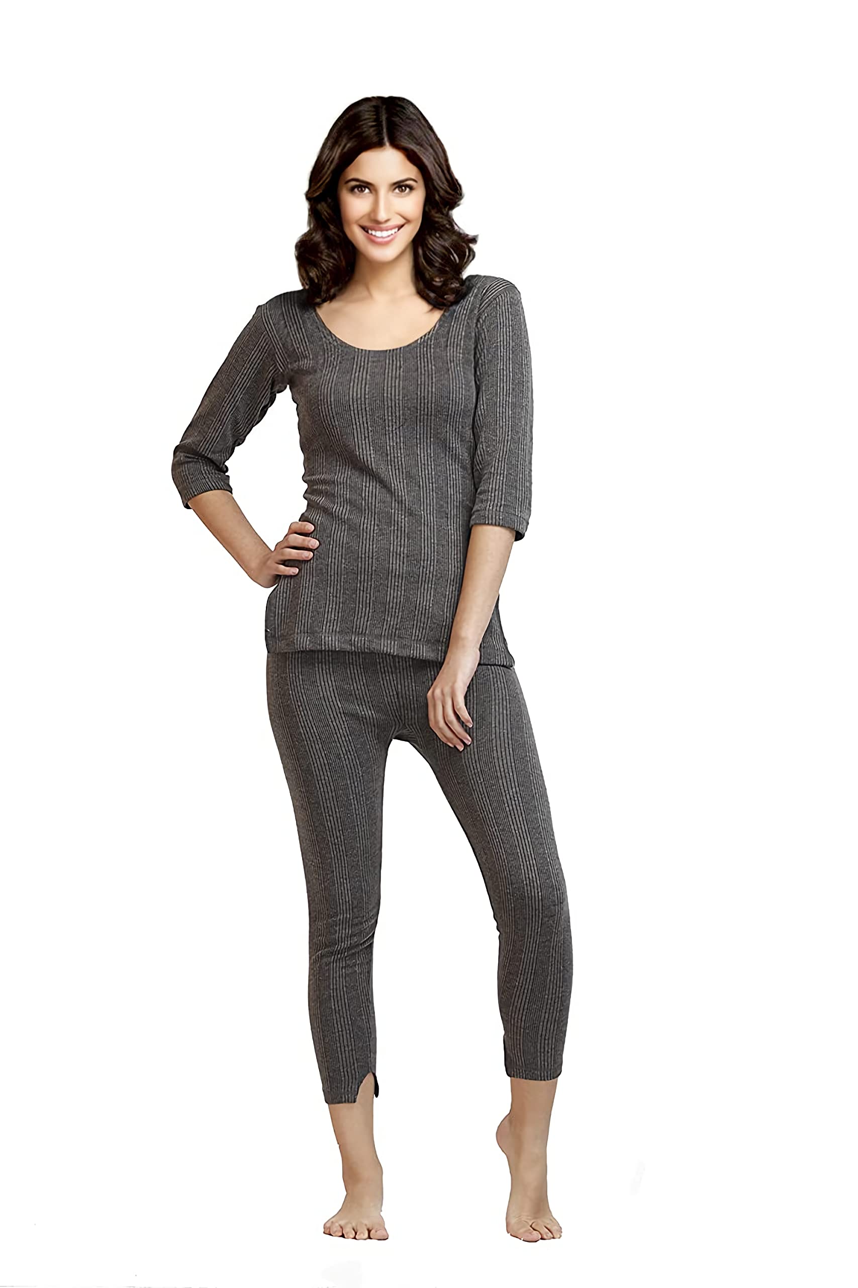 Women's 3/4 Thermal Top and Lower Set | Ladies Body Warmer Set Top and Leggings-image-39