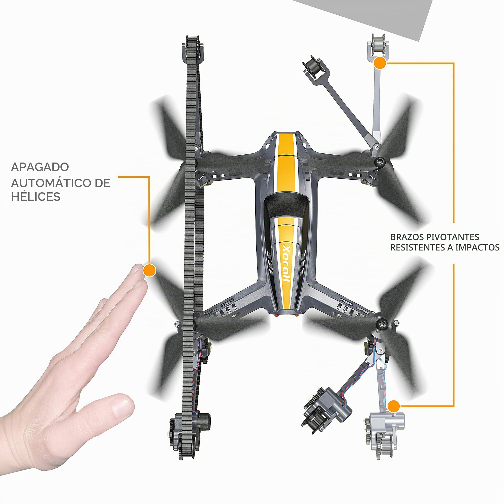 X-TANKCOPTER Cuadricóptero - Tanque Drone, CÁMARA HD