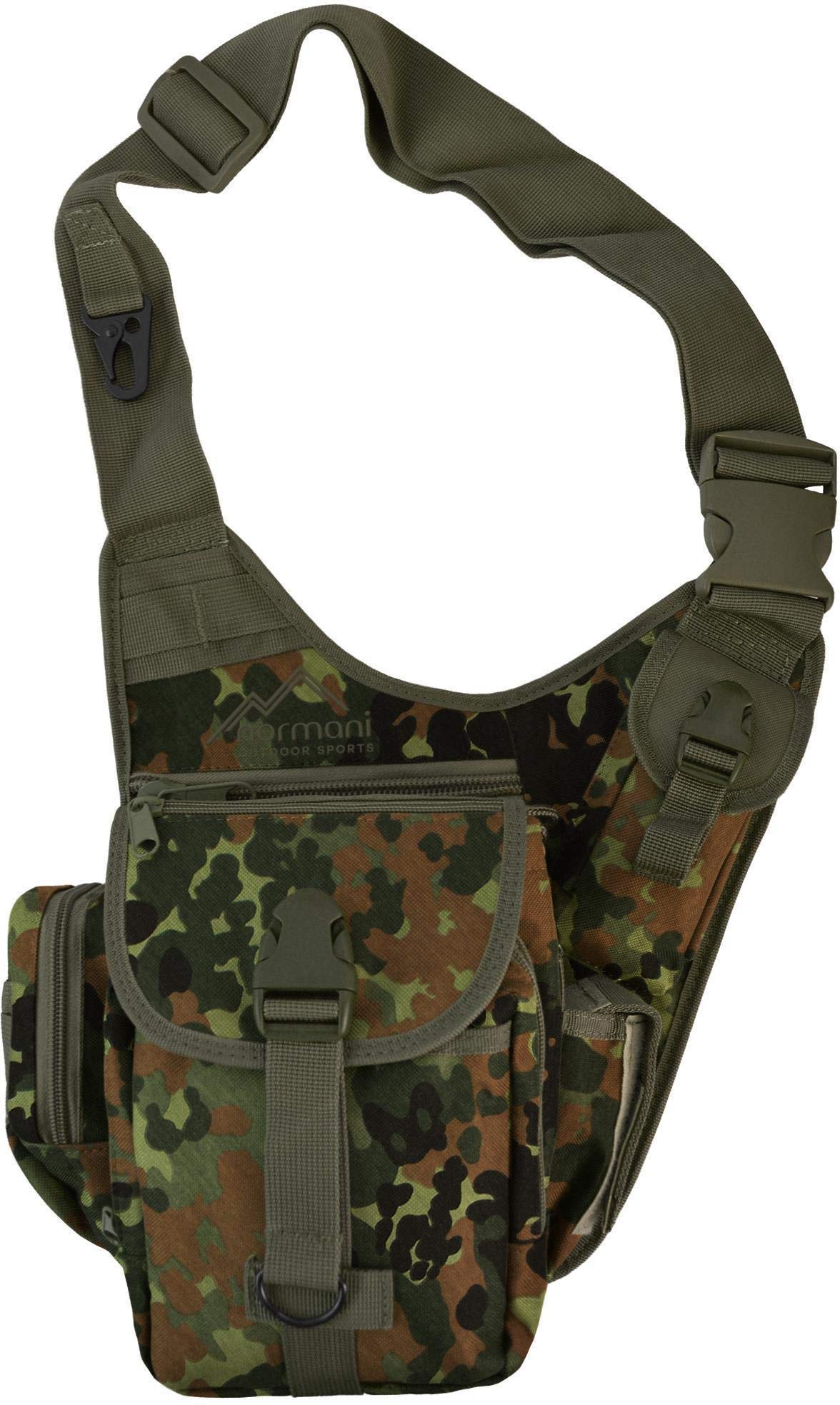 normani Schultertasche, Multifunktions Umhängetasche für Damen und Herren Military Tactical Rucksack Brusttasche Sling Bag für Radfahren Wandern Camping Freizeit Uni Schule