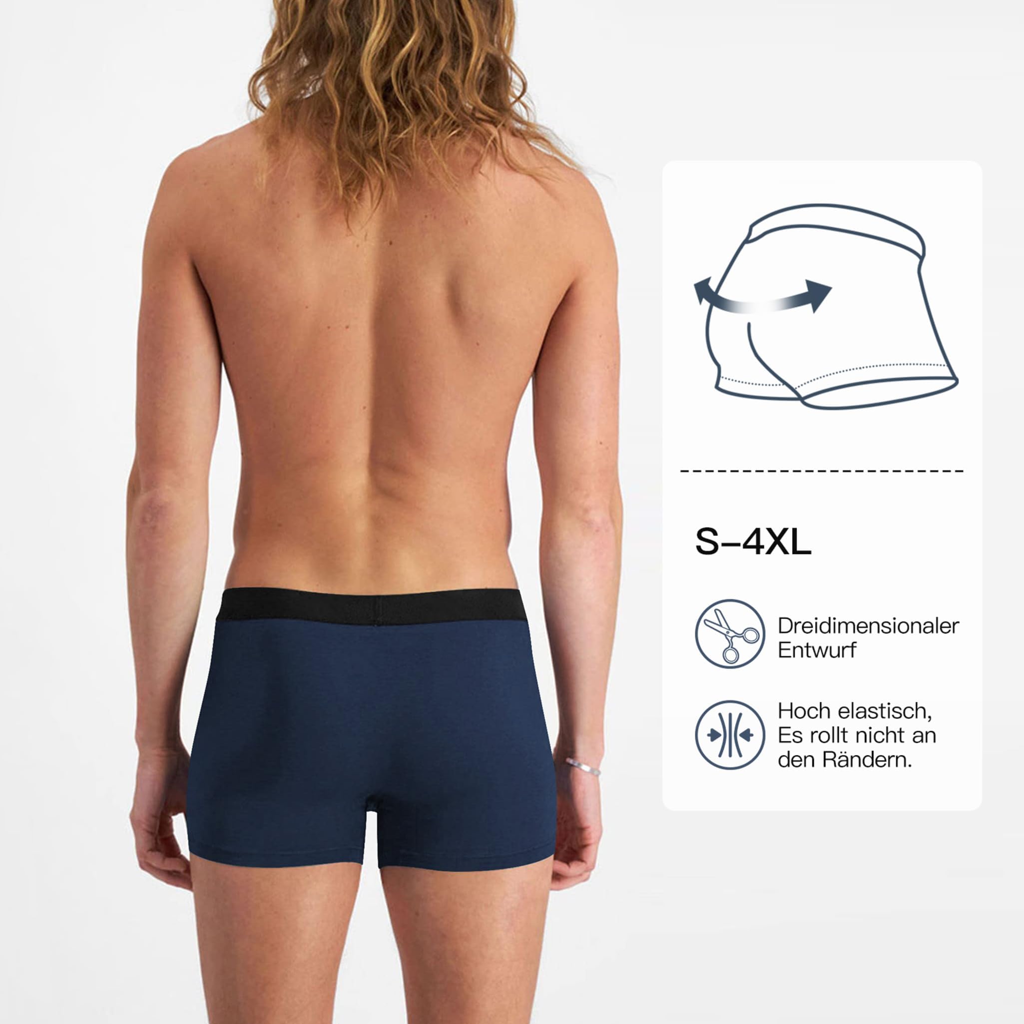 Fullluwaa Boxershorts Herren 10er Pack Baumwolle Unterhosen Männer Ohne Kratzenden Zettel Atmungsaktiv und Weiche Herrenunterwäsche