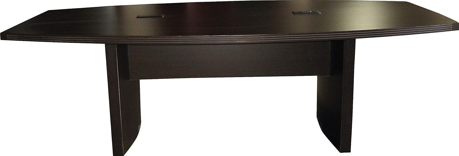 Safco Aberdeen 8 ft Conference Table, Contemporary Laminate, for Modern Business and Meeting Rooms, Gray Steel