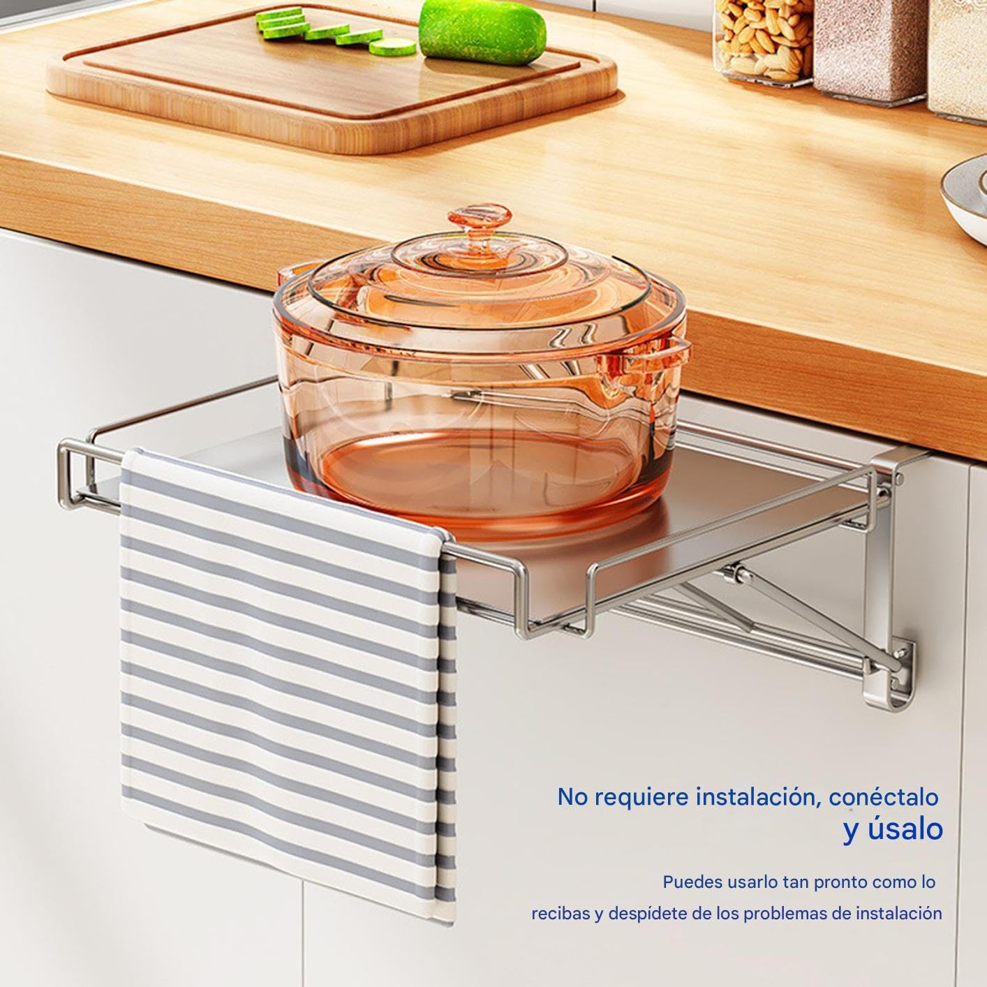 Organizador Montado en Puerta de Armario Estante Plegable Organizador para | Almacenamiento Para Utensilios De Cocina Y Baño