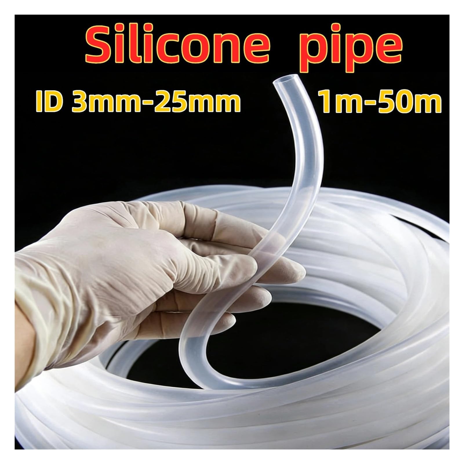 Manguera de silicona 1-15 m, tubo estable transparente 2-30 mm for acuario y jardín(20 Meter,ID 6mm X OD 9mm)