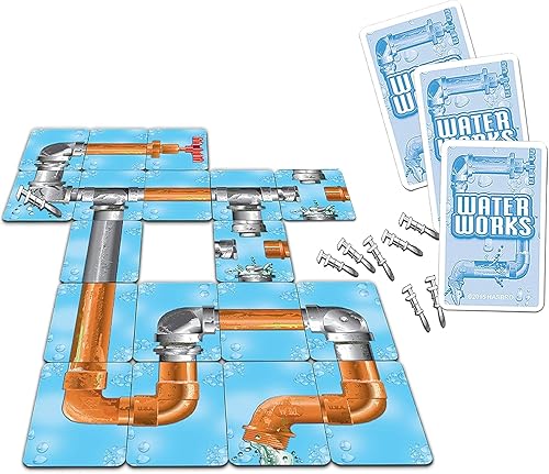 Miniatura 4 de Juego de cartas de Water Works con adhesivo BGT gratuito para tubería con fugas, llaves de fontanero clásicas de los años 70