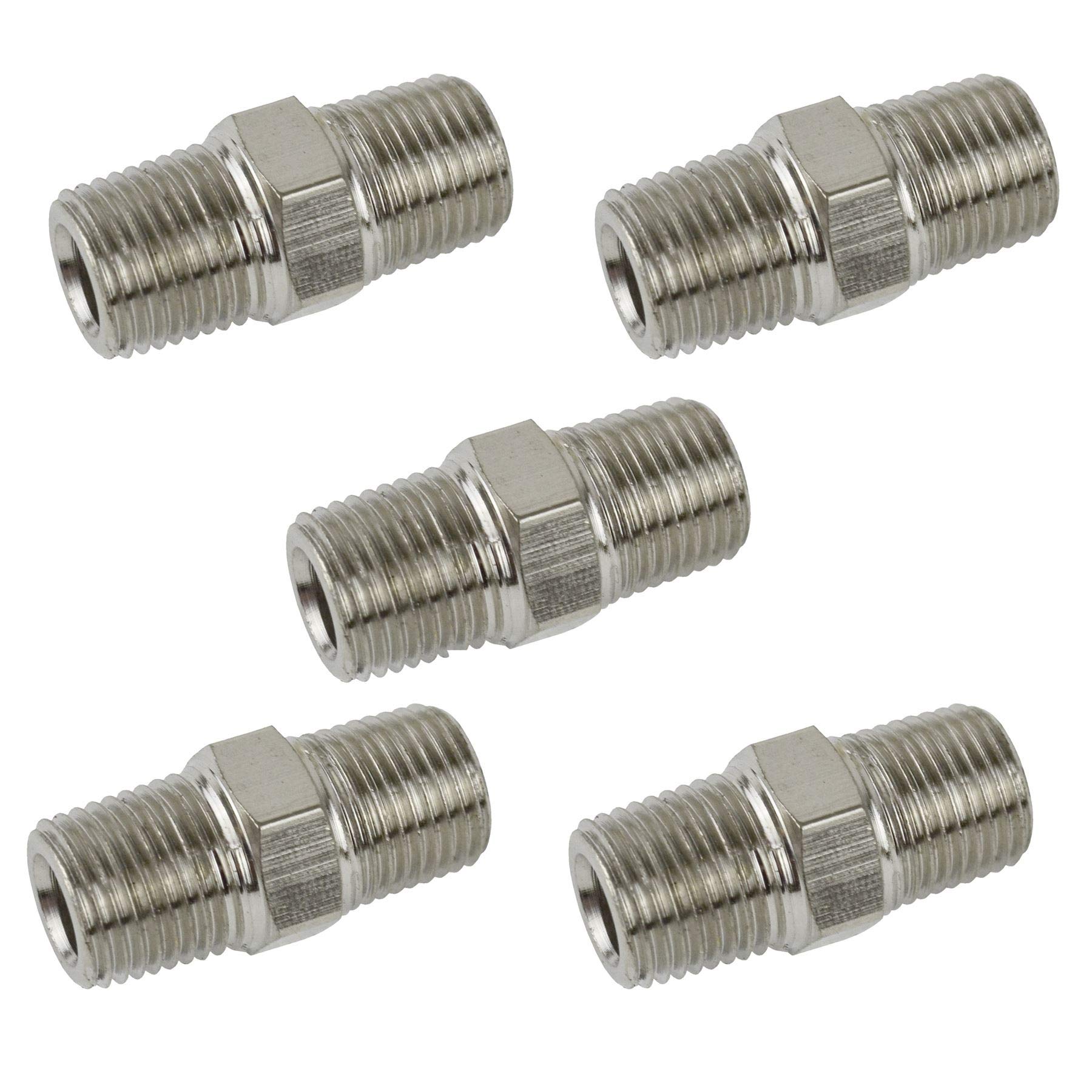 5pk 1/8" BSP Male to Male Air Line Hose Compressor Fittings/Connectors/Unions