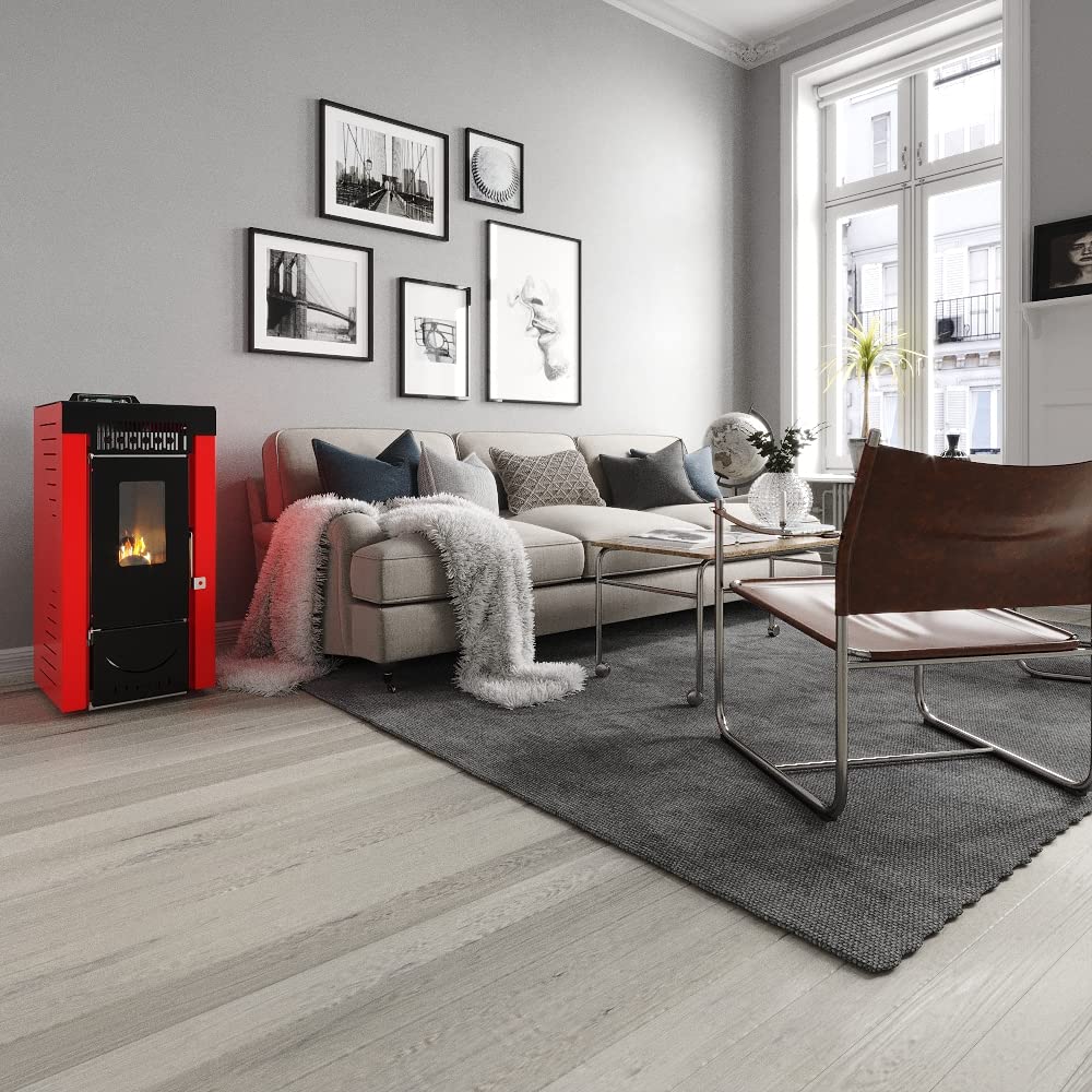 Niagara 9 KW Pelletöfen Effizienz 91% Heizt 80m² Autonomie 21 Std Programmierbar 5 Geschwindigkeiten