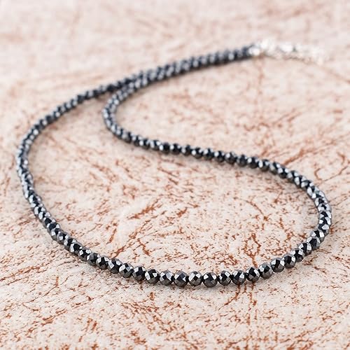 Miniatura 85 de Natural Moonstone Gemstones Choker Necklace, Faceted Rounds Beads, Silver Plated Jewelry, Healing Crystals, Birthday, Handamde, Minimalist, Women