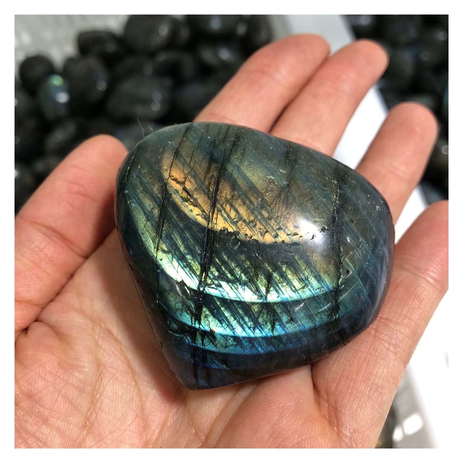 【美品】Navajo labradorite×moonstone バングル 美品】Navajo labradorite×moonstone バングル