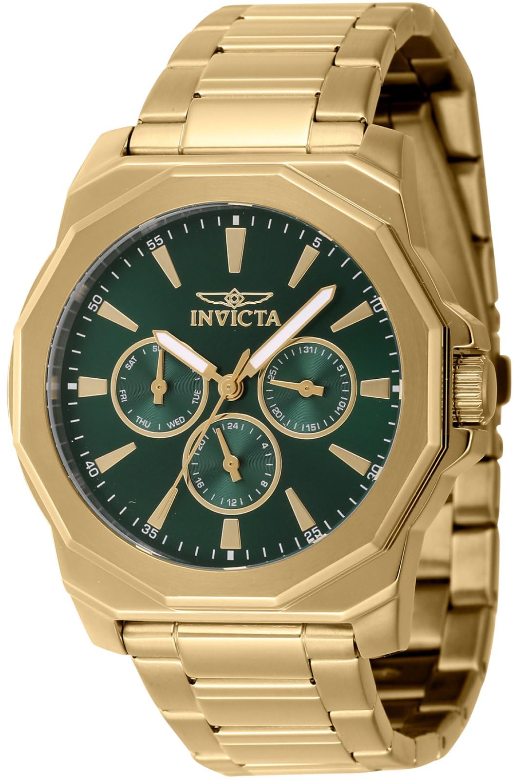 Invicta Men's Speedway 42mm Stainless Steel Quartz Watch, Gold (Model: 46856)