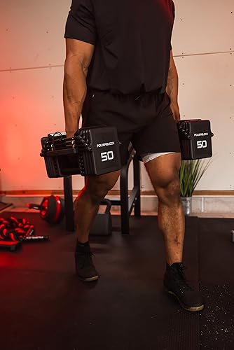 Miniatura 4 de PowerBlock Pro 100 - Mancuerna ajustable, se vende como una sola unidad, mancuerna de 5 a 100 libras, construcción de acero duradero, equipo de