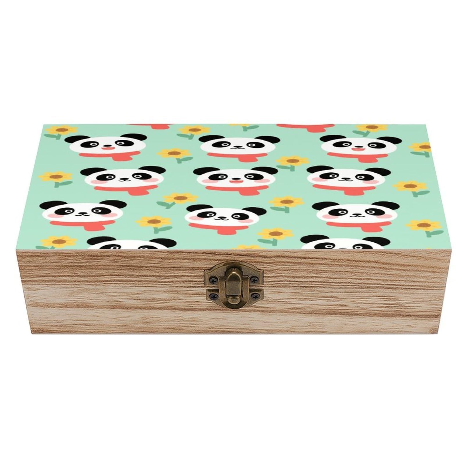 VstaDank Pandan Wooden Storage Box Vintage Wood Box with Lid Large Wooden Jewelry Boxes DIY Wood Gift Boxes Exquisite Jewelry Case Art Stash Keepsake Storage Case