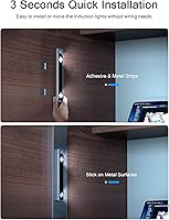 Vista 6 de Luces Bajo Gabinete, Luz Inalámbrica con Sensor de Movimiento para Interiores, Iluminación LED Blanca de 10 pulgadas Recargable Operada por Batería