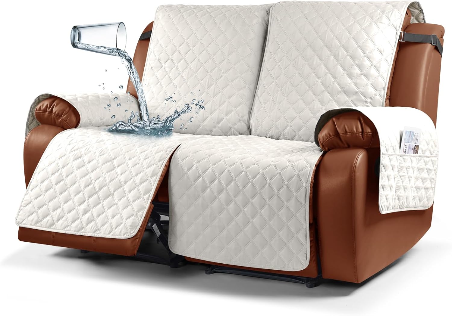 Ruaozz Waterproof Recliner Sofa Cover 1-Piece Couch Dominican