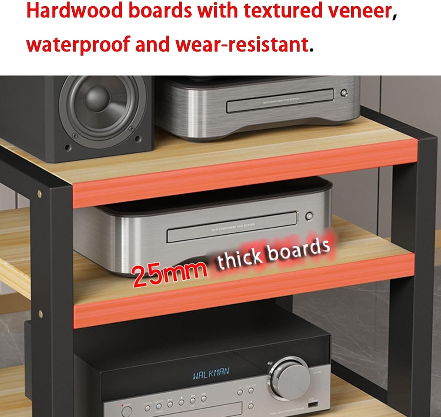 3-Tier CD/DVD Rack, Mobile Media Storage Shelf for Home/Office/Theater, Stylish Floor-Standing Organizer, Compact 40x35x35.5cm, Color C, Perfect for DVDs, CDs, and Media Accessories image 3