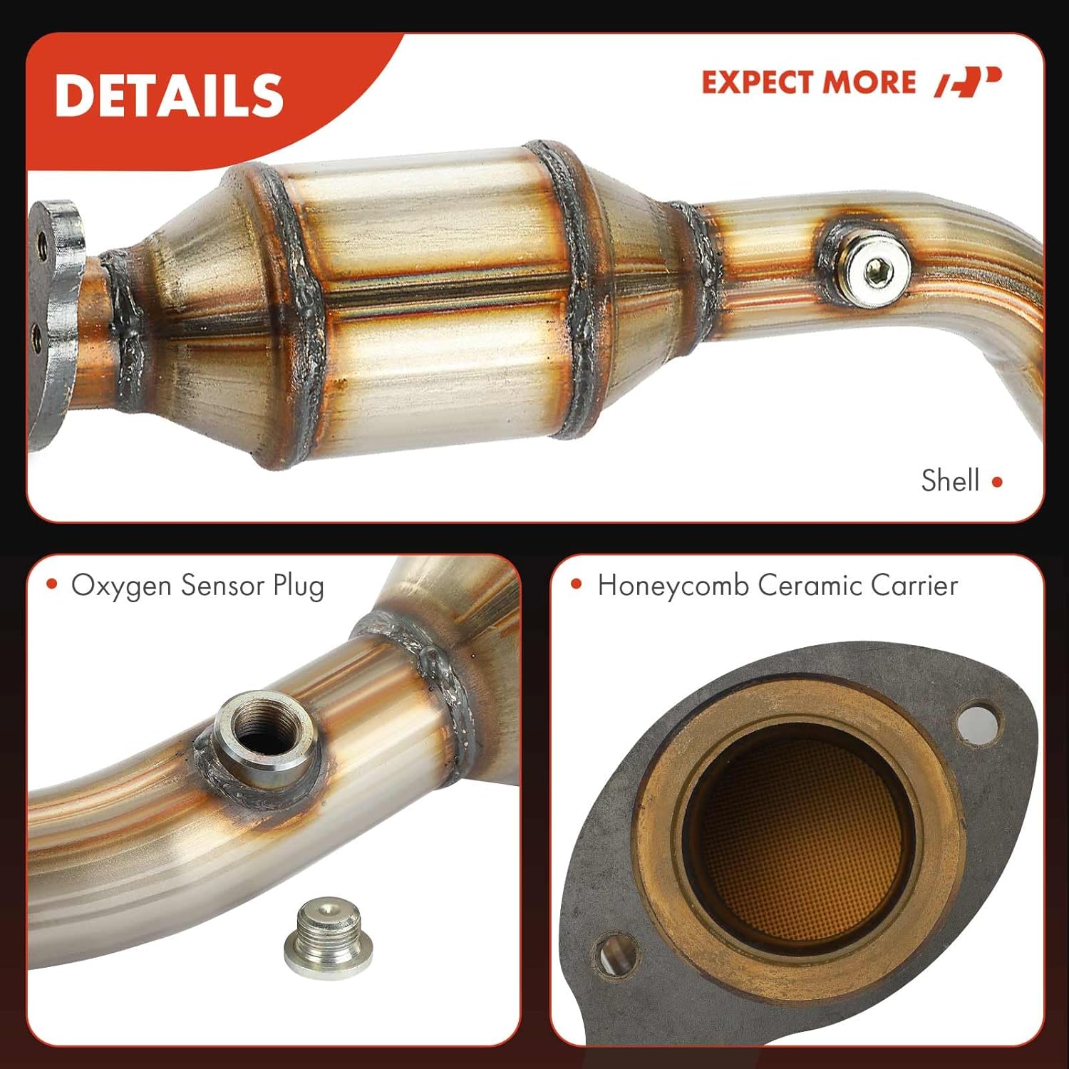 A-Premium Left Catalytic Converter Kit Direct-Fit Compatible with Toyota Tacoma 2005-2008 4.0L, Tundra 2005-2006 4.0L, 4Runner 2003-2009 4.0L, FJ Cruiser 2007-2009 4.0L, EPA Compliant