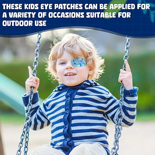 Miniatura 9 de 90 parches adhesivos para los ojos para niños, 9 estilos, parches para los ojos sin látex, almohadilla para los ojos a granel, bloqueo de luz,