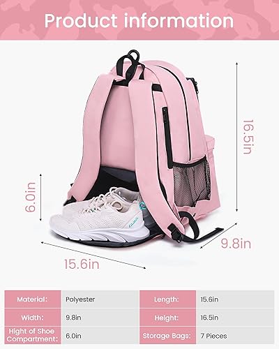 Miniatura 5 de Sucipi Bolsa de Tenis Profesional Mochila de Tenis para Hombres y Mujeres Bolsas de Raqueta con Capacidad para 2 Raquetas con Compartimento