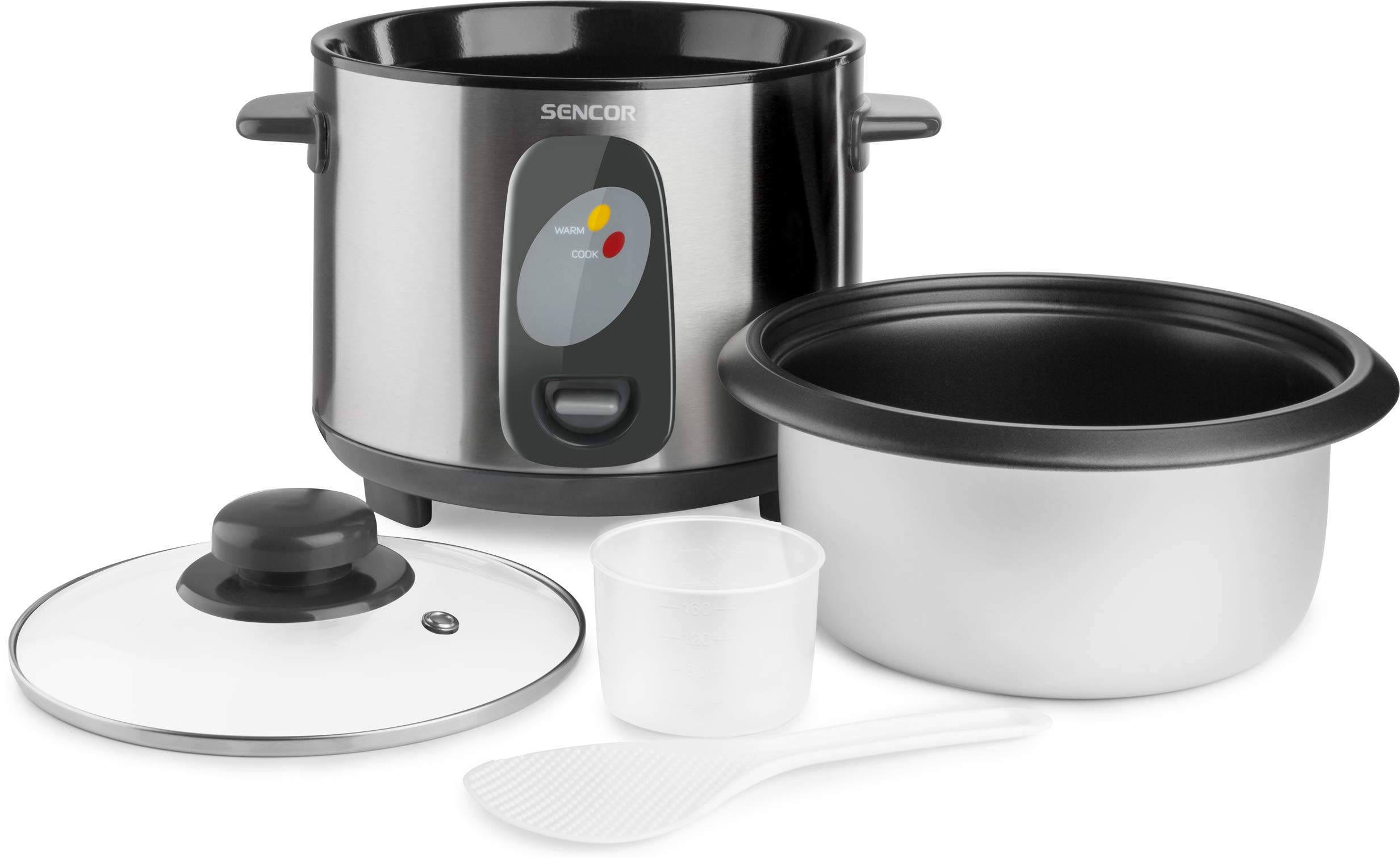 SENCOR SRM 1000SS Sencor Cuiseur à Riz, 400 W, Acier Inoxydable