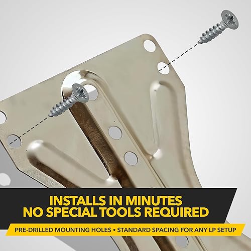 Miniatura 3 de Fairview Soporte de montaje universal para regulador de propano para reguladores de gas Fisher, Rego, Marshall y Fairview LP, construcción de acero