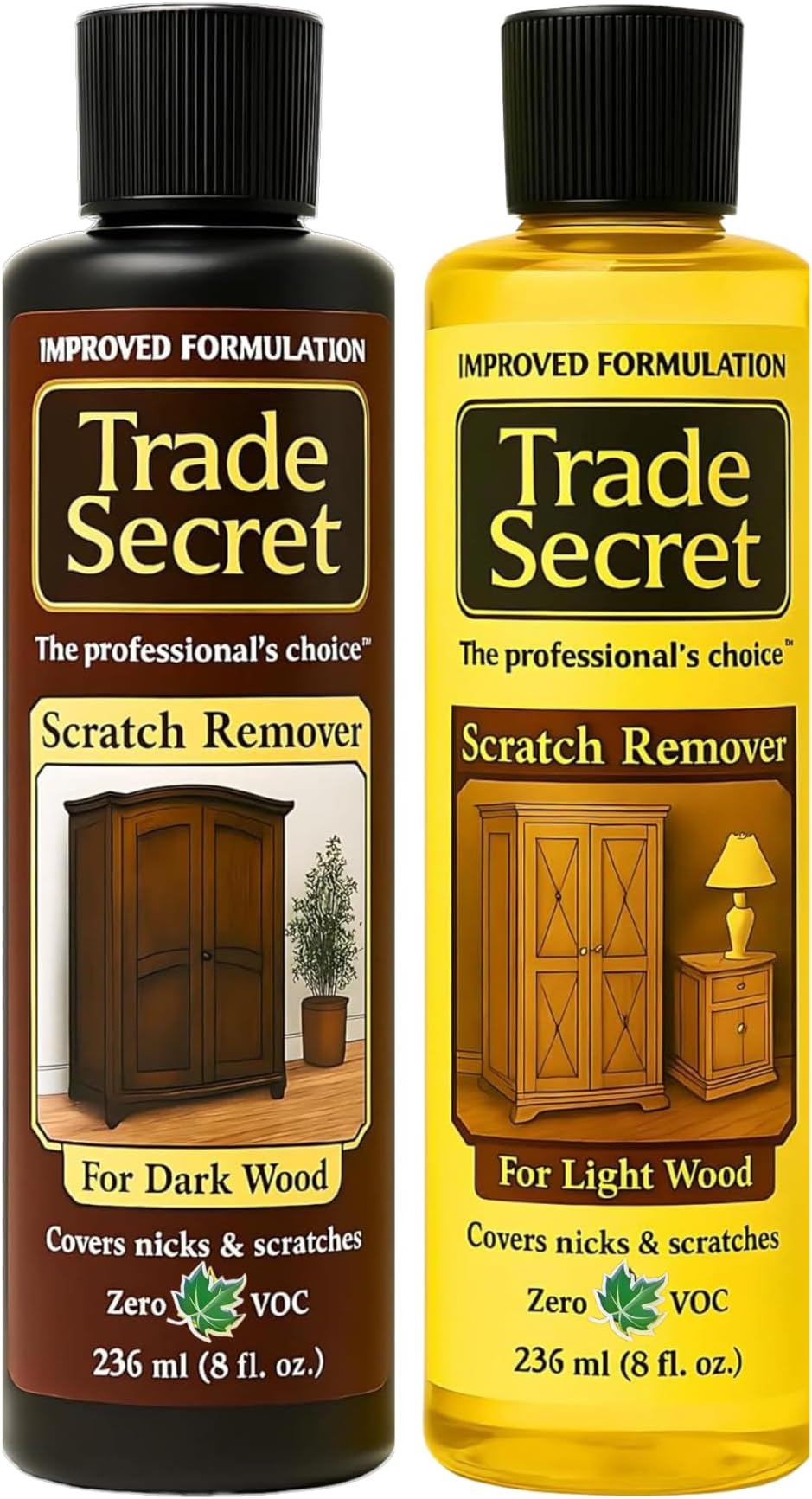 Scratch Concealer for Real Wood Furniture and Floor Cover Nicks and Scratches on Wood Surfaces, Hides Minor Defects (Light and Dark)