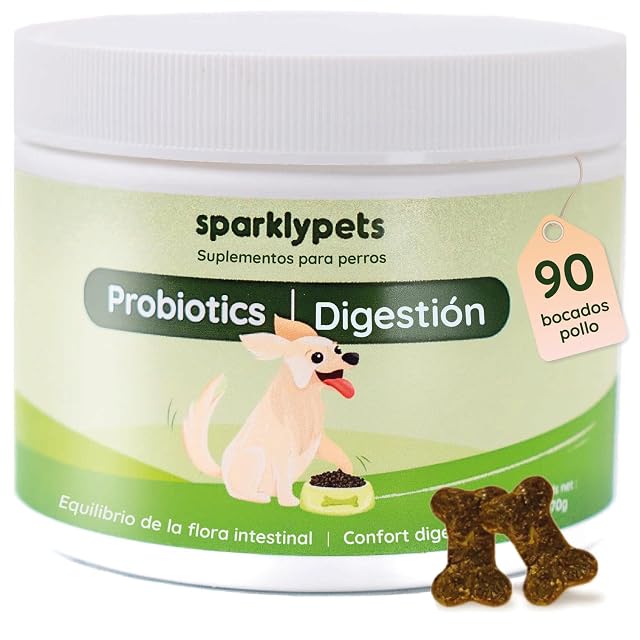 SparklyPets - Probióticos - Digestión - Complemento Alimenticio para Perros