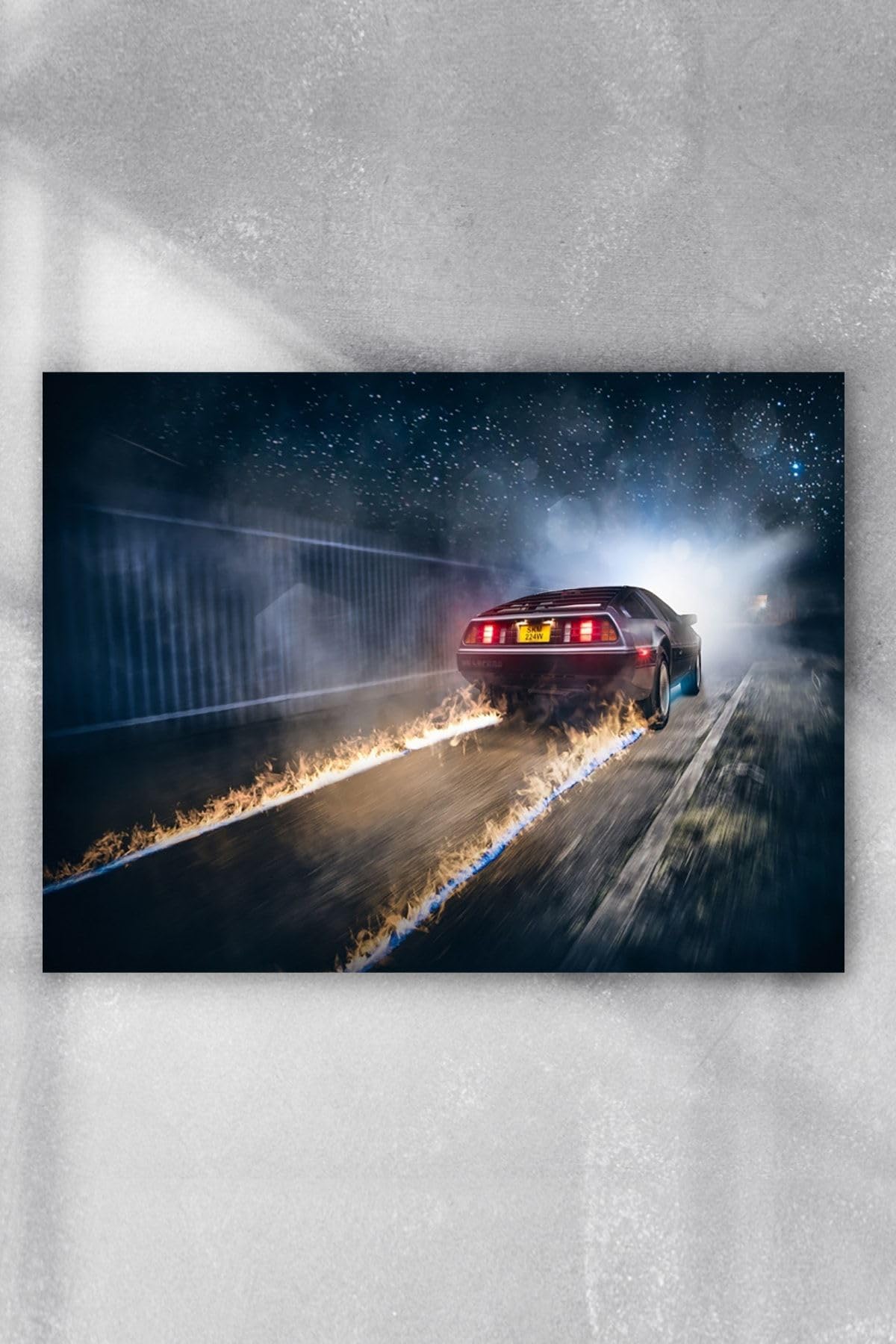 Postermanya (pster8075) De Lorean Araba Posteri 50x70 cm