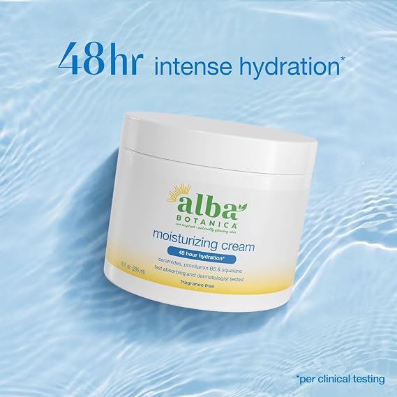 Alba Botanica Moisturizing Cream, Fragrance Free, 10 Oz