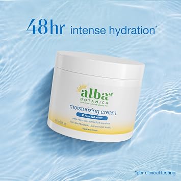 Alba Botanica Moisturizing Cream, Fragrance Free, 10 Oz