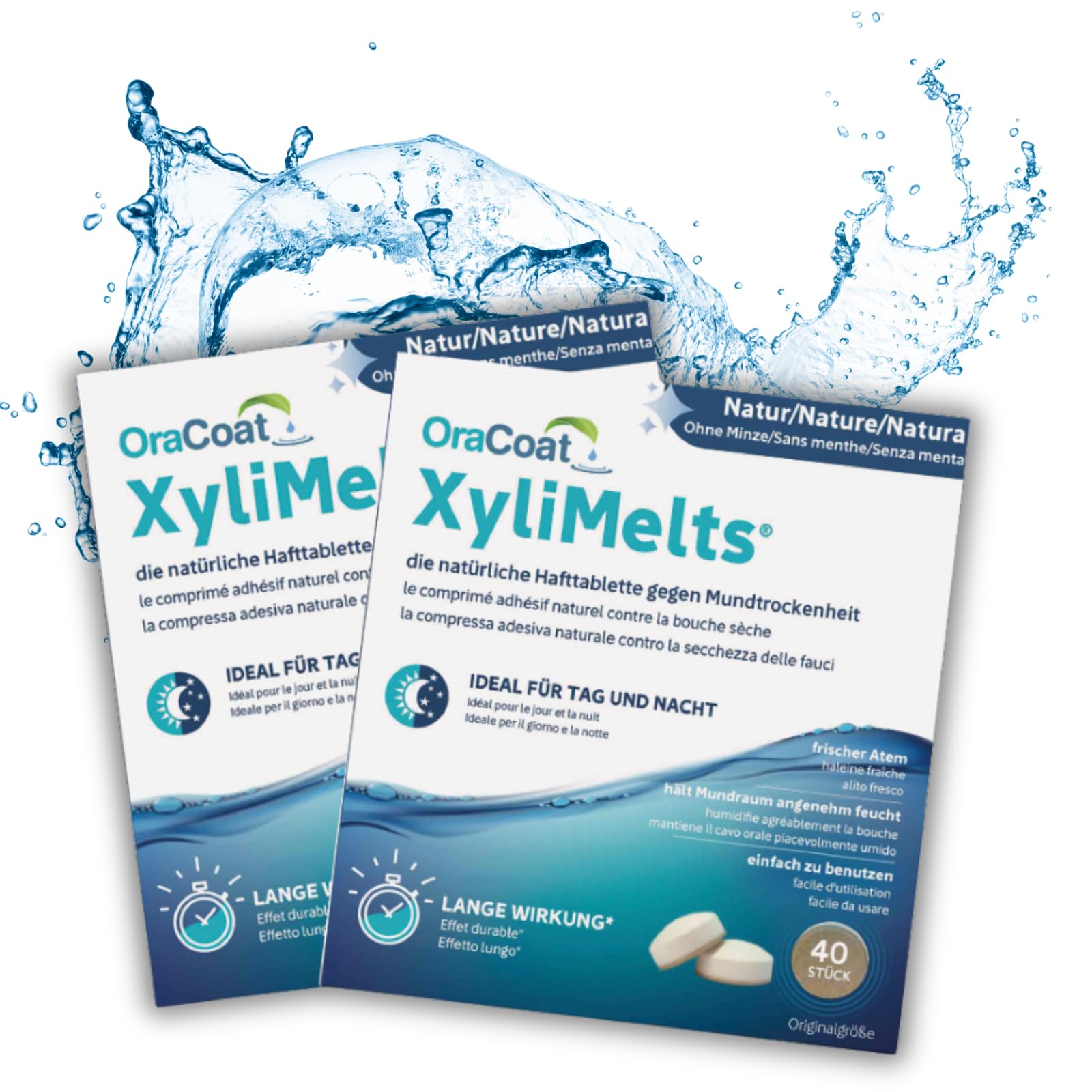 XyliMeltsWithout Mint, Pack of 80, Adhesive Tablets Against Dry Mouth at Night – Moisturize Your Mouth 4-8 Hours During Sleep – With Xylitol: Slightly Sweet Taste – Against Dry Mouth