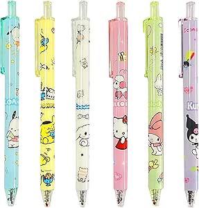 Amazon.com : Anime School Supplies Anime Pens 6pcs Black Ink 0.5mm ...