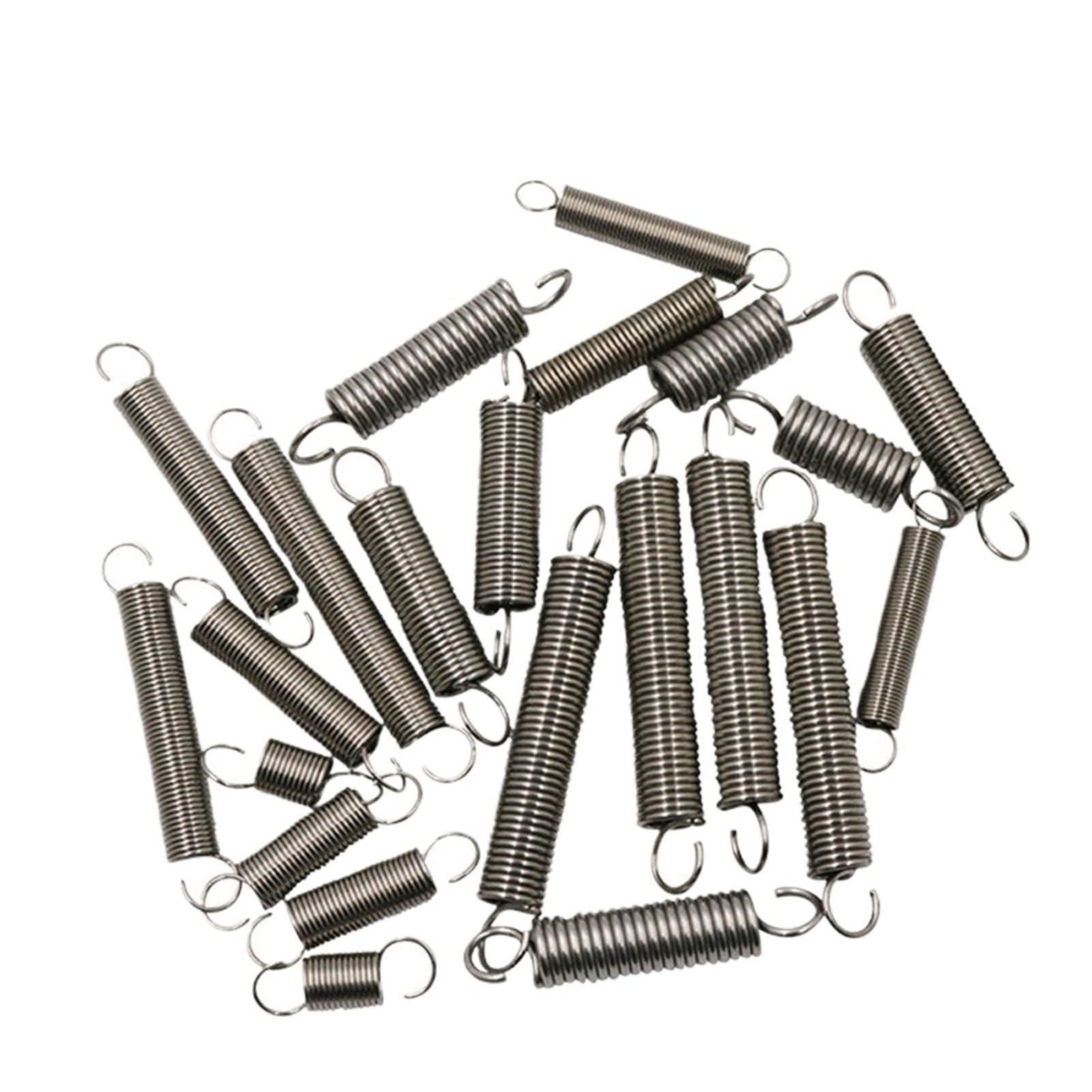 Doppelhaken-Zugfeder, 5 Stück Zugfedern aus Stahl, Drahtdurchmesser 1,0 mm, Außendurchmesser 8, Länge 30–300(1.0 x 8 x 300mm)