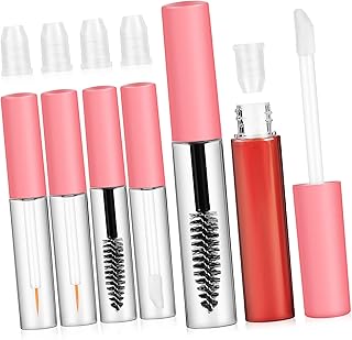 ADOCARN 6 Pçs Garrafa Vazia Recipientes De Brilho Labial Garrafa De Delineador Vazia Tubos Recarregáveis Tubos De Delineador Vazio Tampa Abs Garrafa Petg Cola Tubos Dispensadores À