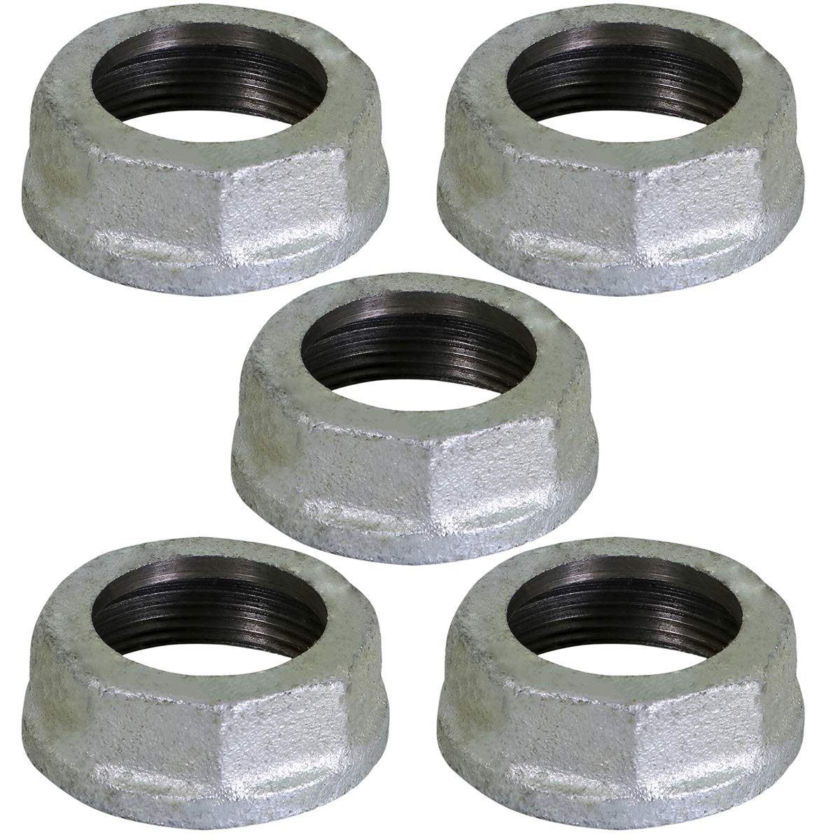 Midline Valve HNOH1143-5 Nuts for Gas Meters 1-1/4’’ FIP Galvanized Steel (5 Pack)