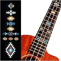 Vista 1 de Jockomo - Adhesivo para ukelele con incrustaciones de marca de posición nativo americano (TR)