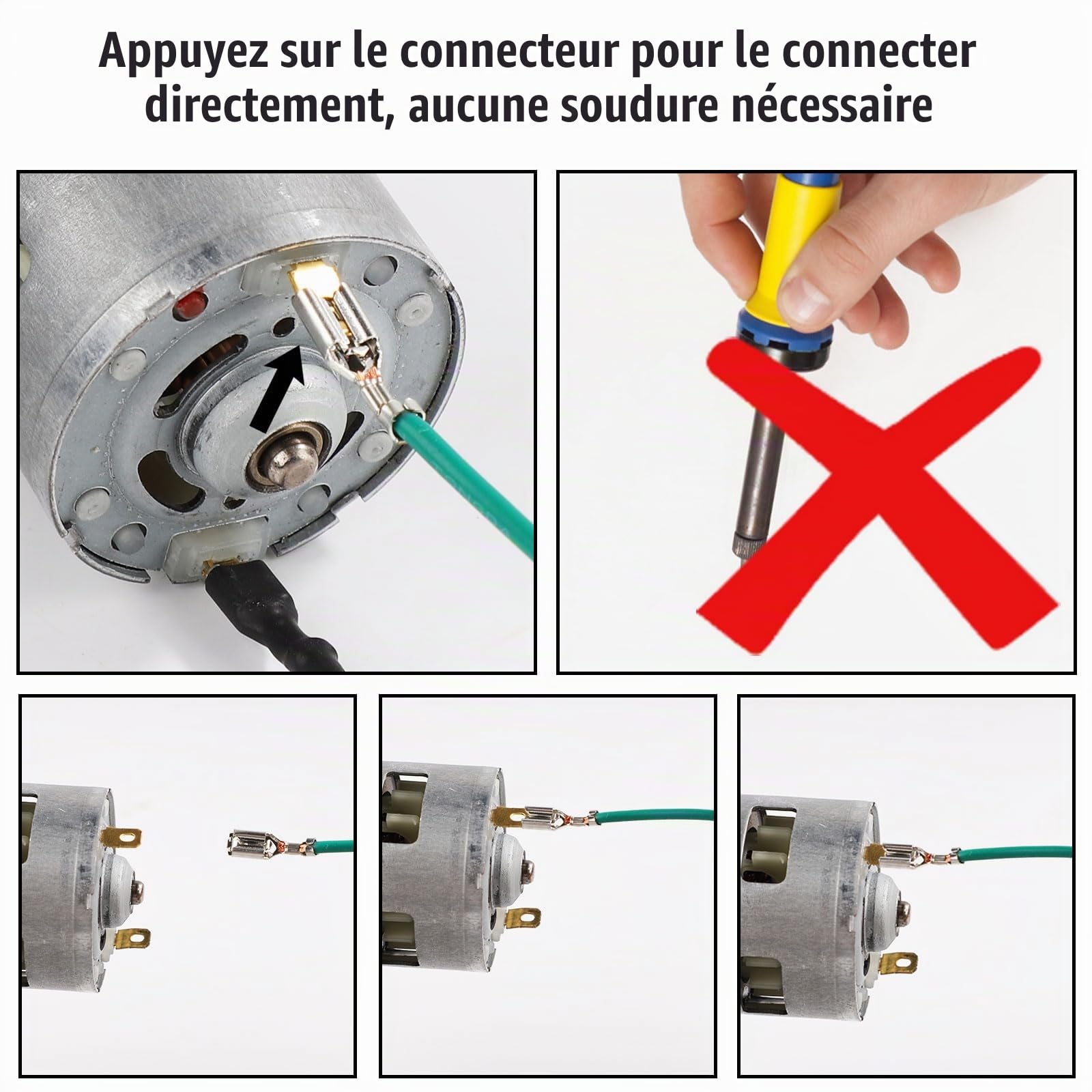 2pcs Boîte de Vitesse de Moteur Électrique, Kit de Mise à Niveau des Roues Motrices 24V 35000tr/min Boîte de Vitesses Électrique pour Moteur à Grande Vitesse RS550 pour Voiture Jouets