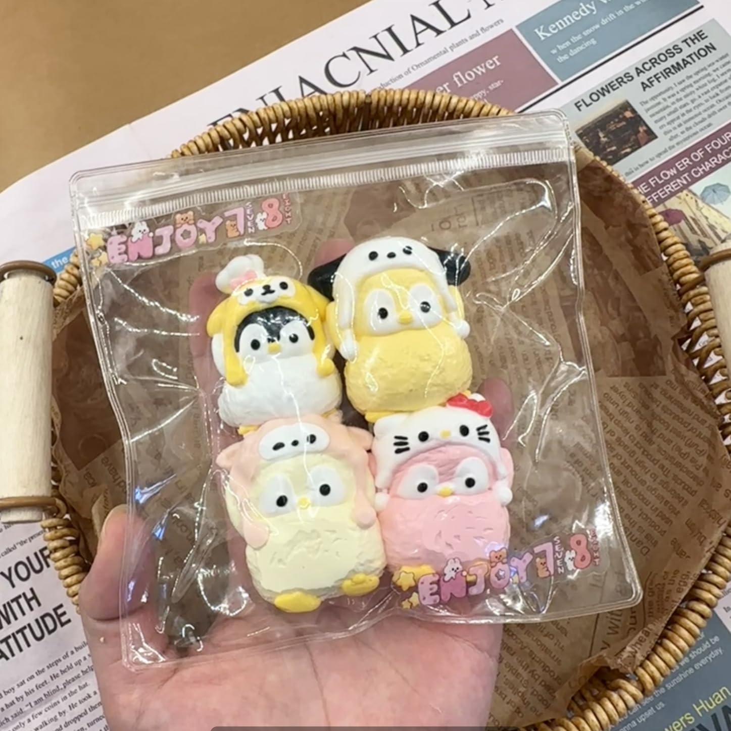 4PC taba Squishy Penguin,taba Squishy Sticky,Cute Animals Taba Squishy Toys ,Teens, and Adults