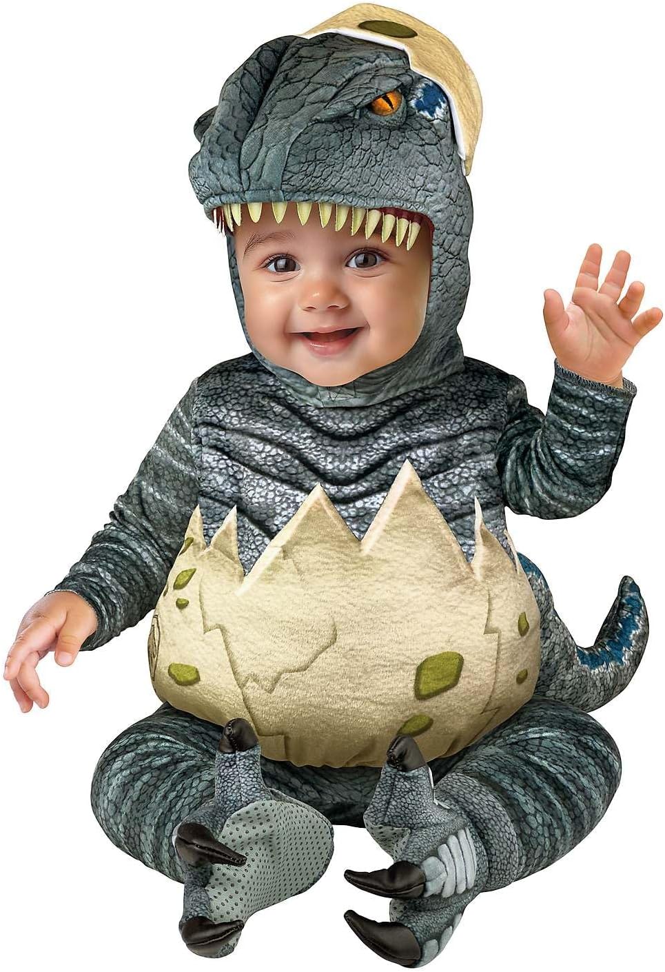 Spirit Halloween Jurassic World Baby Blue the Velociraptor Egg Costume, Officially Licensed, Theatrical Outfit