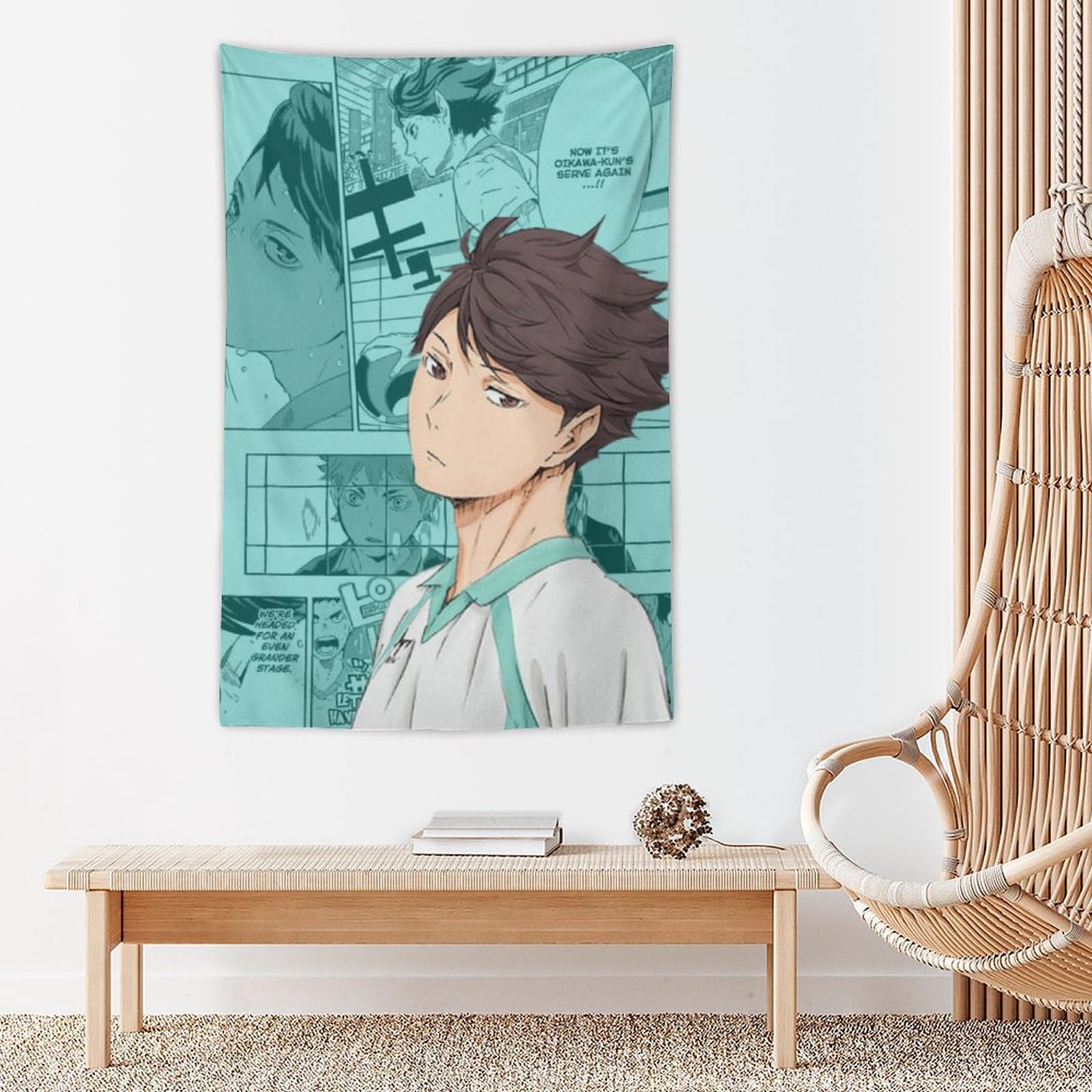 Amazon.co.jp: タペストリー 及川徹 ハイキュー!! 大判 壁掛け モダン 