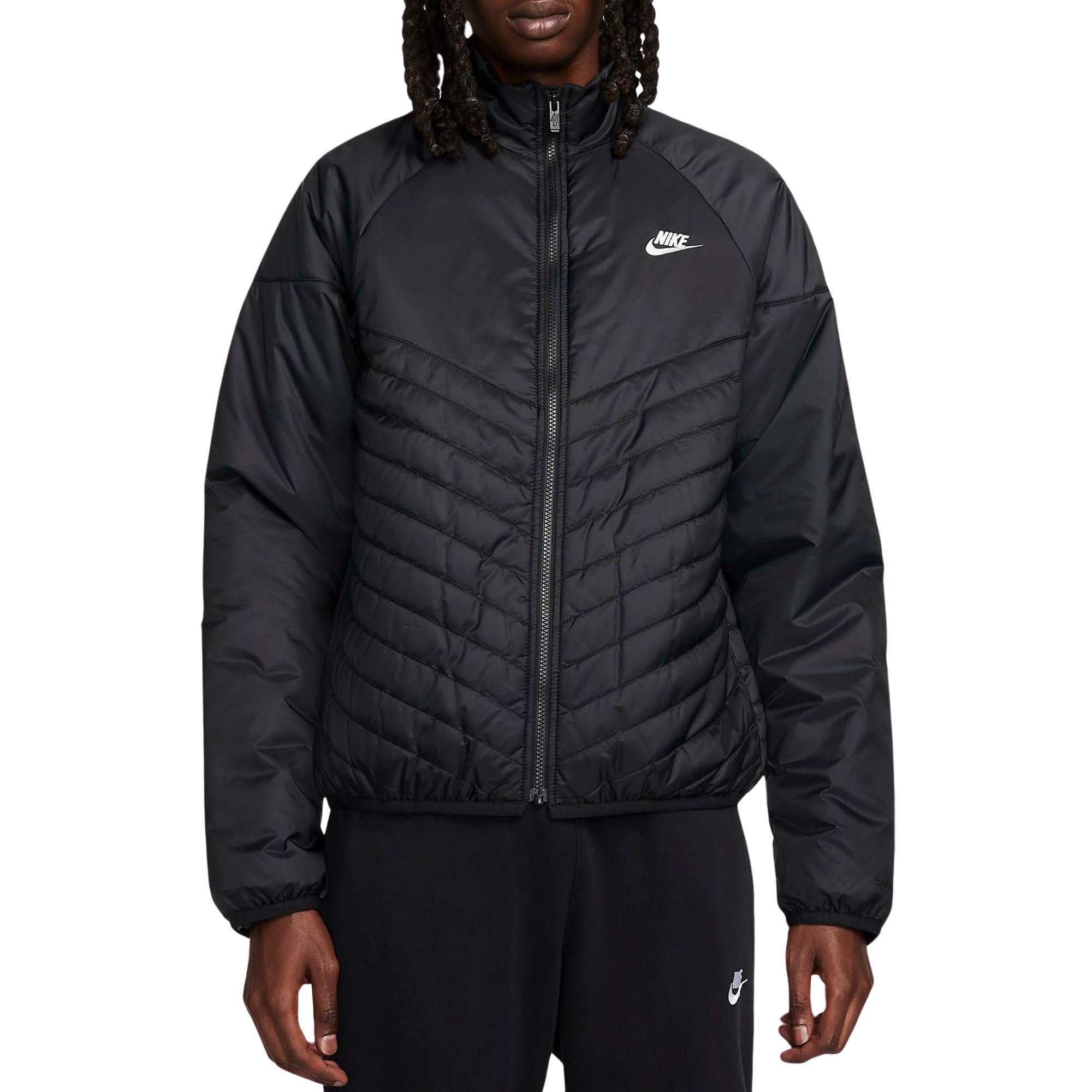 NIKE FB8195-010 M NK WR TF MIDWEIGHT PUFFER Jacket Men's BLACK/BLACK/SAIL Size M