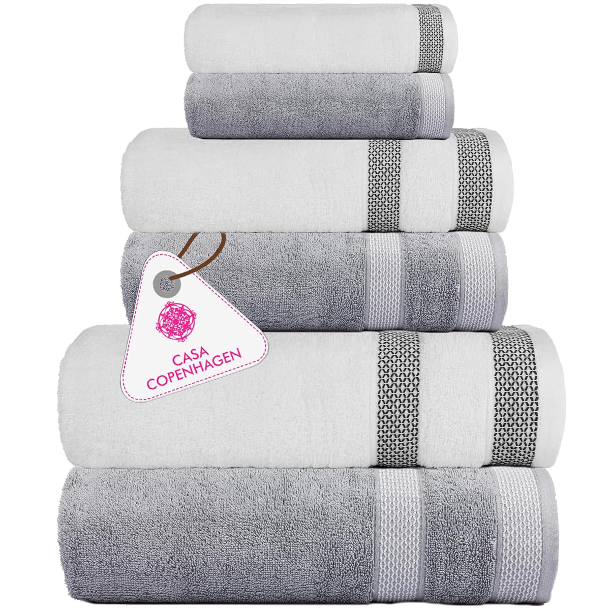 Toallas de algodón egipcio Casa Copenhagen Solitaire de 600 g/m² para baño