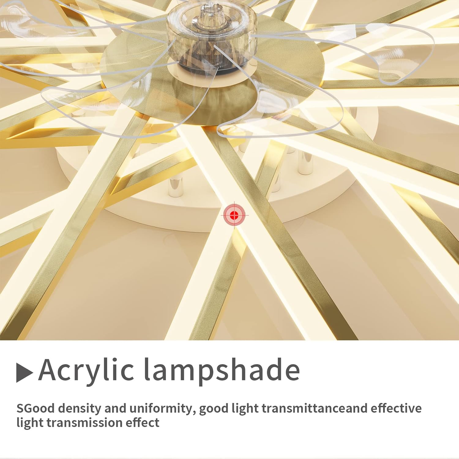 45In Ceiling Fan with Lights Remote Control Dimmable LED, 6 Gear Wind Speed Fan Light, Large Coverage, Timing