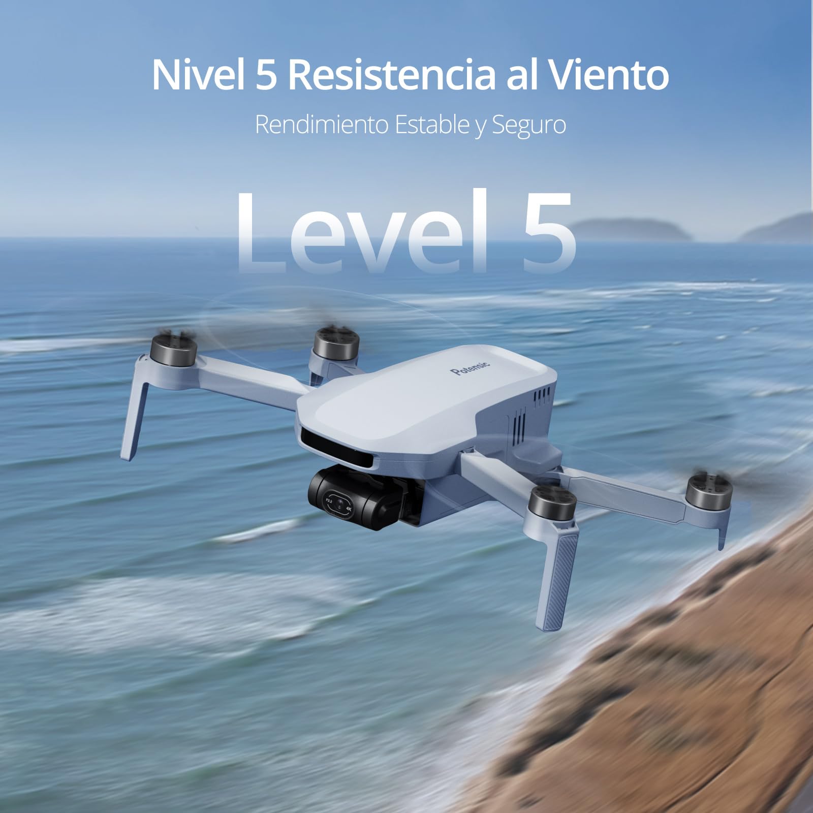 Potensic ATOM GPS Dron con Cámara 4K Adultos, Menos de 249g, 6km Transmisión, Estabilización en 3 ejes, 3 baterías para un tiempo máx. de vuelo de 96 min, regreso automático, QuickShots, C0