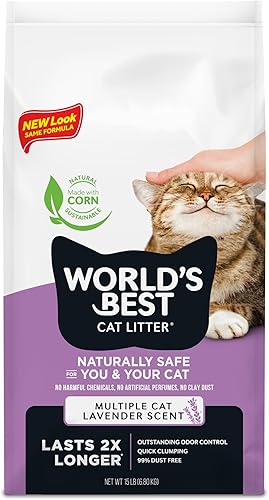 Miniatura 10 de WORLD'S BEST CAT LITTER Múltiples gatos perfumados lavanda 8 libras