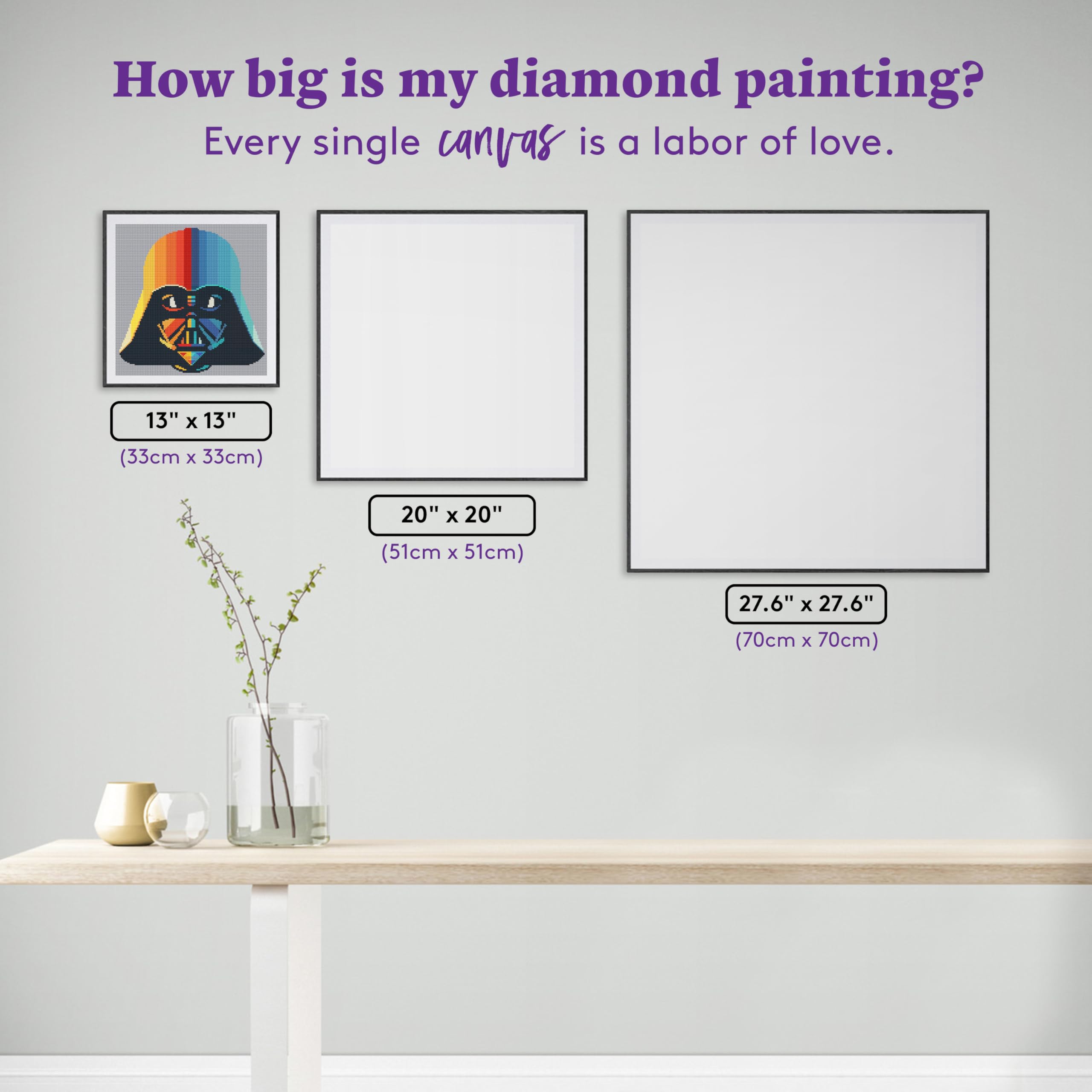 Darth Vader Diamond Art Kit - Rainbow Design -4